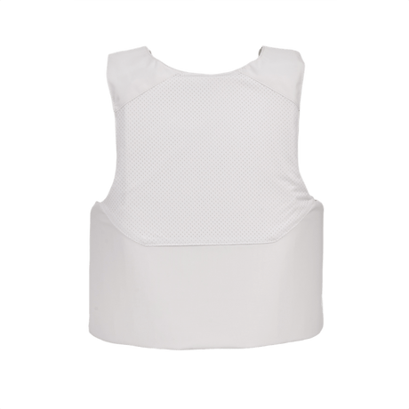 Anorak Niobium® Concealable I Stik & Skudsikker Vest i hvid, kropspanserdesign til diskret beskyttelse mod skydevåben og knive.
