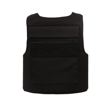 Anorak Rhodium® Duty IV Stik & Skudsikker Vest, soft armor-vest med NIJ IIIA-beskyttelse mod knive og skarpe våben. Sort farve.