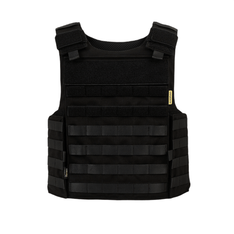 Anorak Titanium® Tactical III Stik og Skudsikker Vest i sort, Level IIIA-beskyttelse, kniv- og skudresistent, optimal pasform.