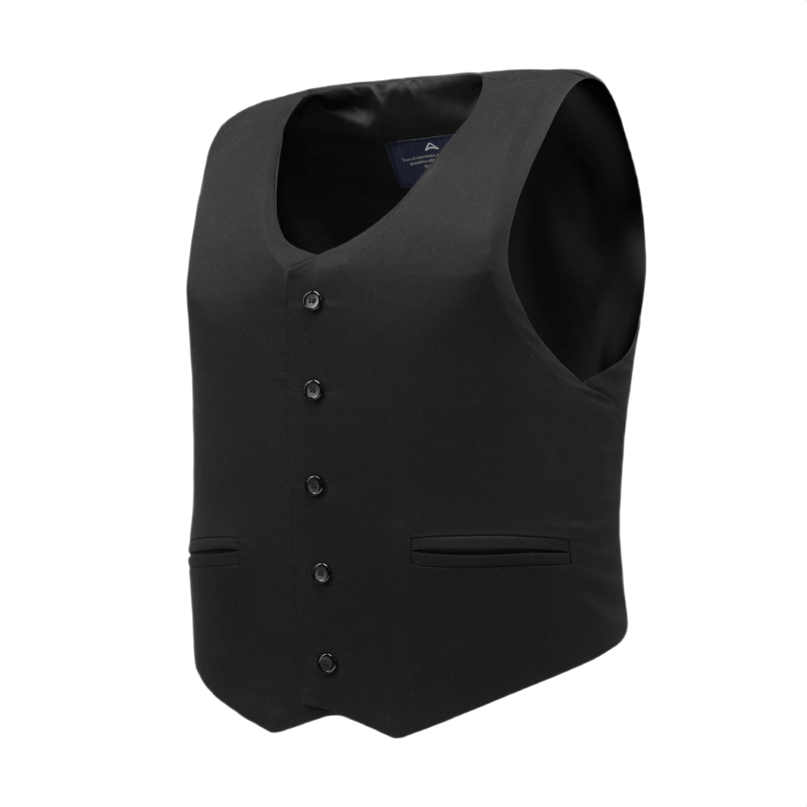 Anorak Topaz® VIP I Stiksikker Vest i sort med jakkesætsdesign, der giver omfattende kropsdækning og komfort under brug.