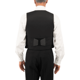 Anorak VIP I Cover - bagsidevisning af tuxedo vest-cover med sikker hook & loop stropper, bæres under jakkesæt for lav synlighed.