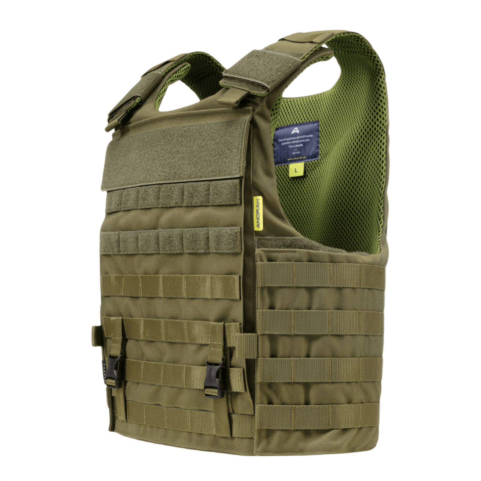 Anorak Chromium® Tactical III Skudsikker Vest i robust design med NIJ IIIA-beskyttelse, letvægts UHMWPE panel for optimal sikkerhed.