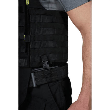 Anorak Titanium® Tactical I Stik & Skudsikker Vest med niveau IIIA beskyttelse i sort, ergonomisk designet til politi og væbnede styrker.