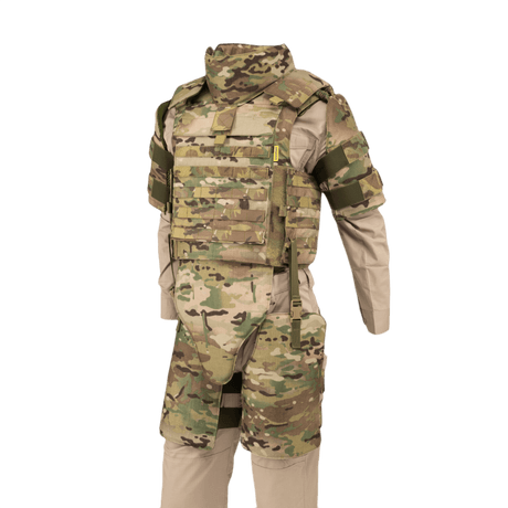 Anorak Chromium® Tactical II – full set MultiCam® soft body armor vest with NIJ 0101.04 STD IIIA protection in camouflage design.