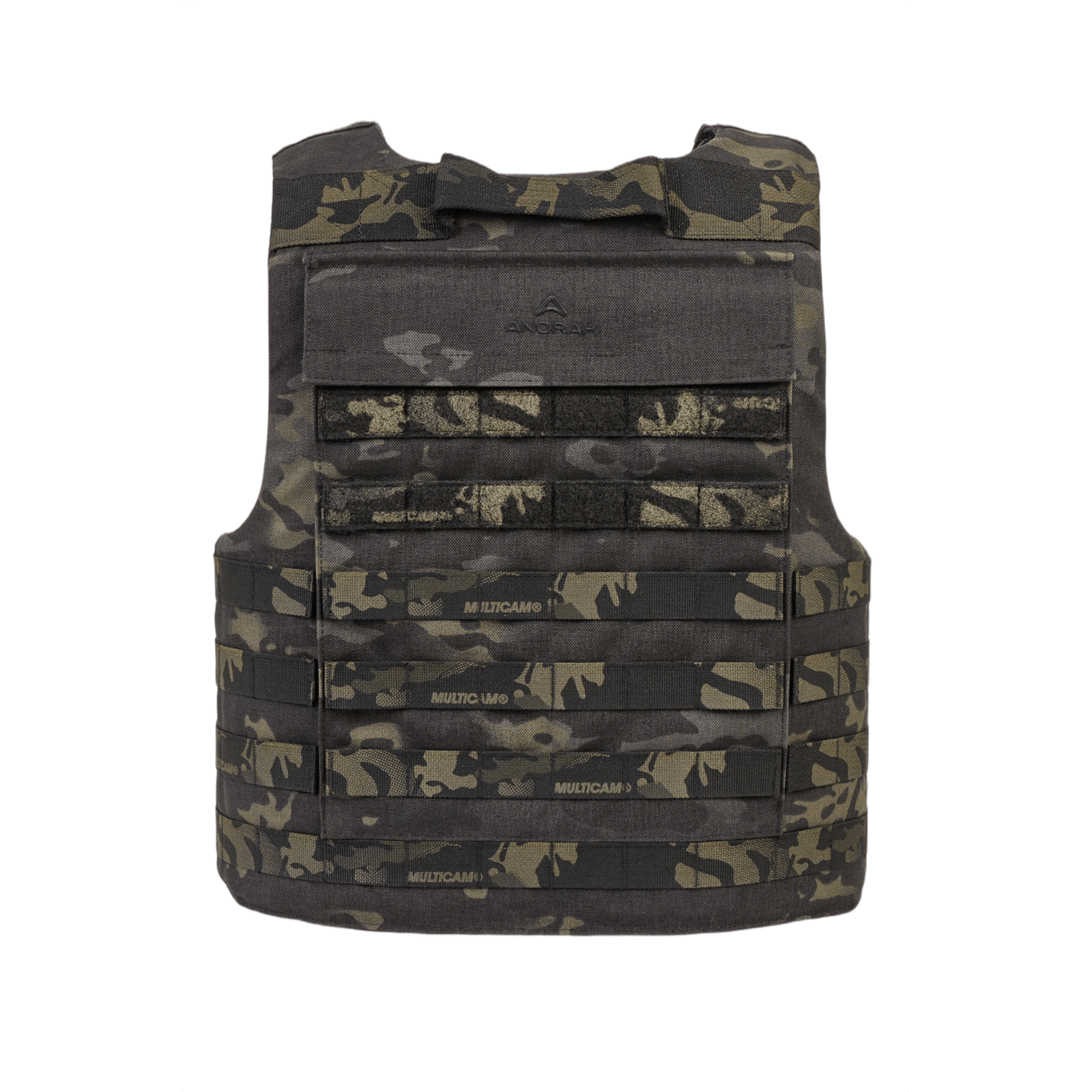 Anorak Chromium® Tactical I MultiCam® Skudsikker Vest med NIJ IIIA-beskyttelse og CORDURA® yderstof, set forfra.