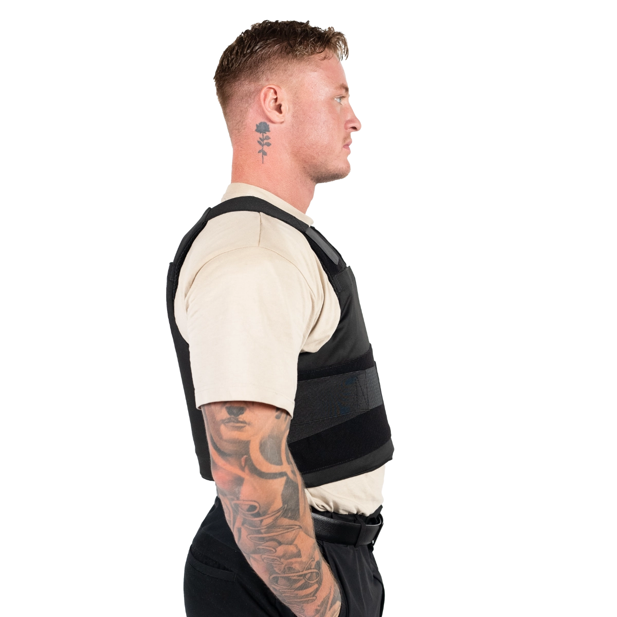 Elite Armor Impact Stik & Skudsikker vest model side