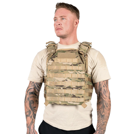 Elite Armor Plate Carrier Camo - model front