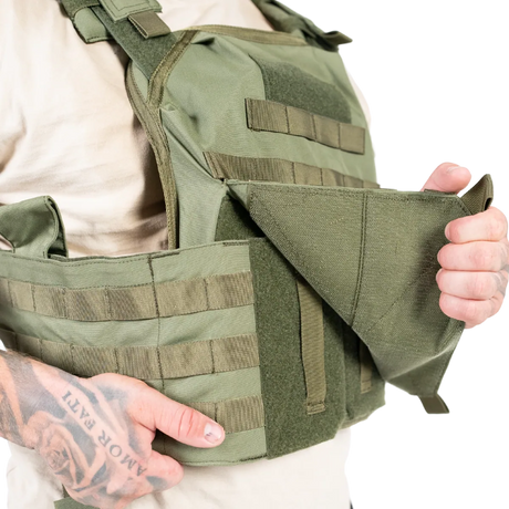 Elite Armor Plate Carrier Grøn model spænde front