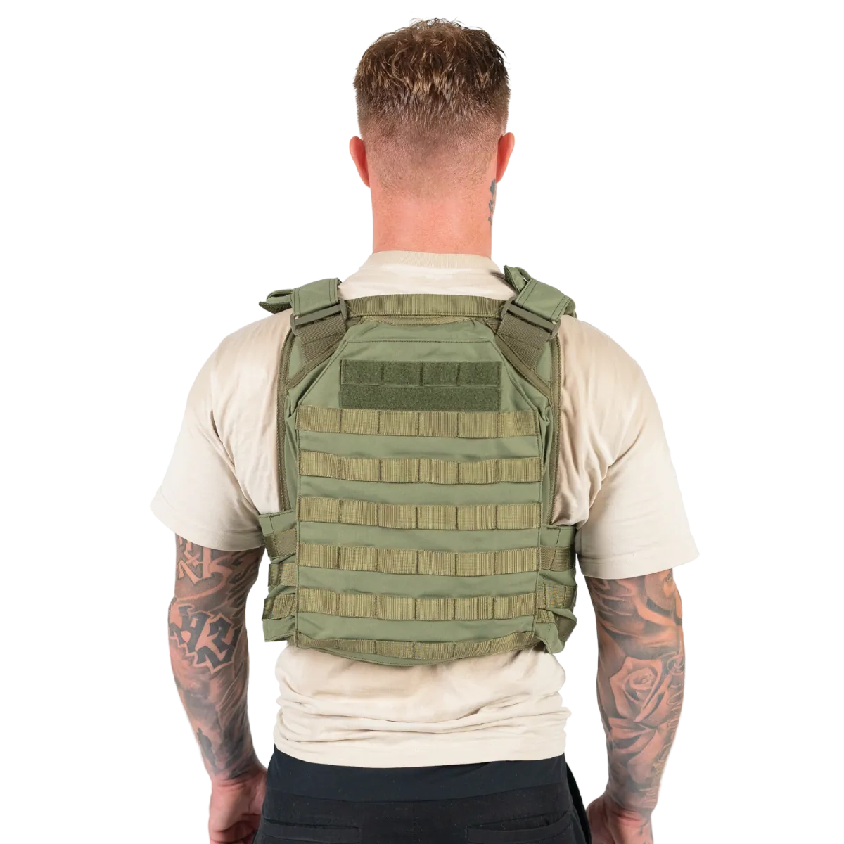 Elite Armor Plate Carrier Grøn model set bagfra
