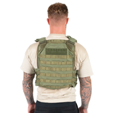 Elite Armor Plate Carrier Grøn model set bagfra