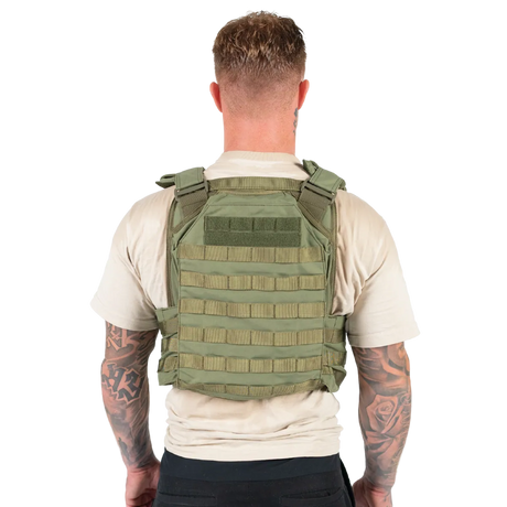 Elite Armor Plate Carrier Grøn model set bagfra