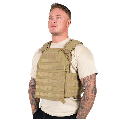 Elite Armor Plate Carrier Khaki model vinkel front