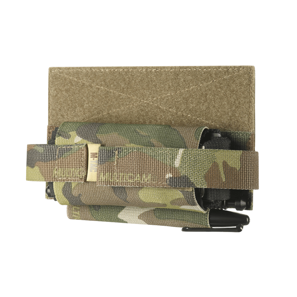 M-Tac Elastisk Tourniquet Holder Gen. III i Cordura 500D med camouflage-design, ideel til solid fastgørelse og slidstyrke.