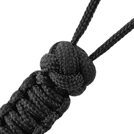 M-Tac Lanyard Skandinavisk Small Triquetra i flettet paracord med nordisk design og dekorativ perle, perfekt til knive og udstyr.