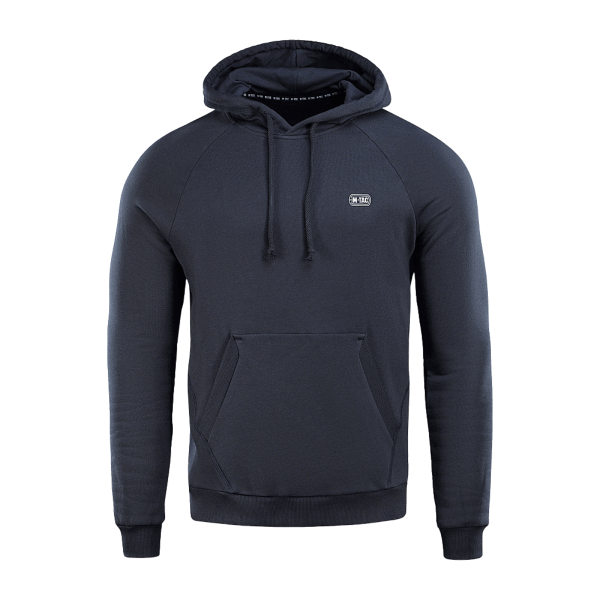 M-Tac Hættetrøje Cotton Raglan i sort med raglanærmer, lavet af 100% bomuld, ideel til både hverdag og aktiv livsstil.