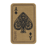 M-Tac Patch Ace Of Spades (Broderi) i Cordura 500D med Velcro, broderet design i farver, egnet til tøj eller taktisk udstyr.