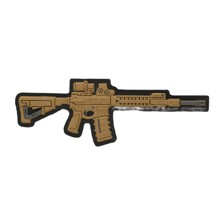 M-Tac AR-15 3D PVC Patch med Velcro til fastgørelse, taktisk design til AR-15 entusiaster, 50 x 60 mm, slidstærk PVC materiale.