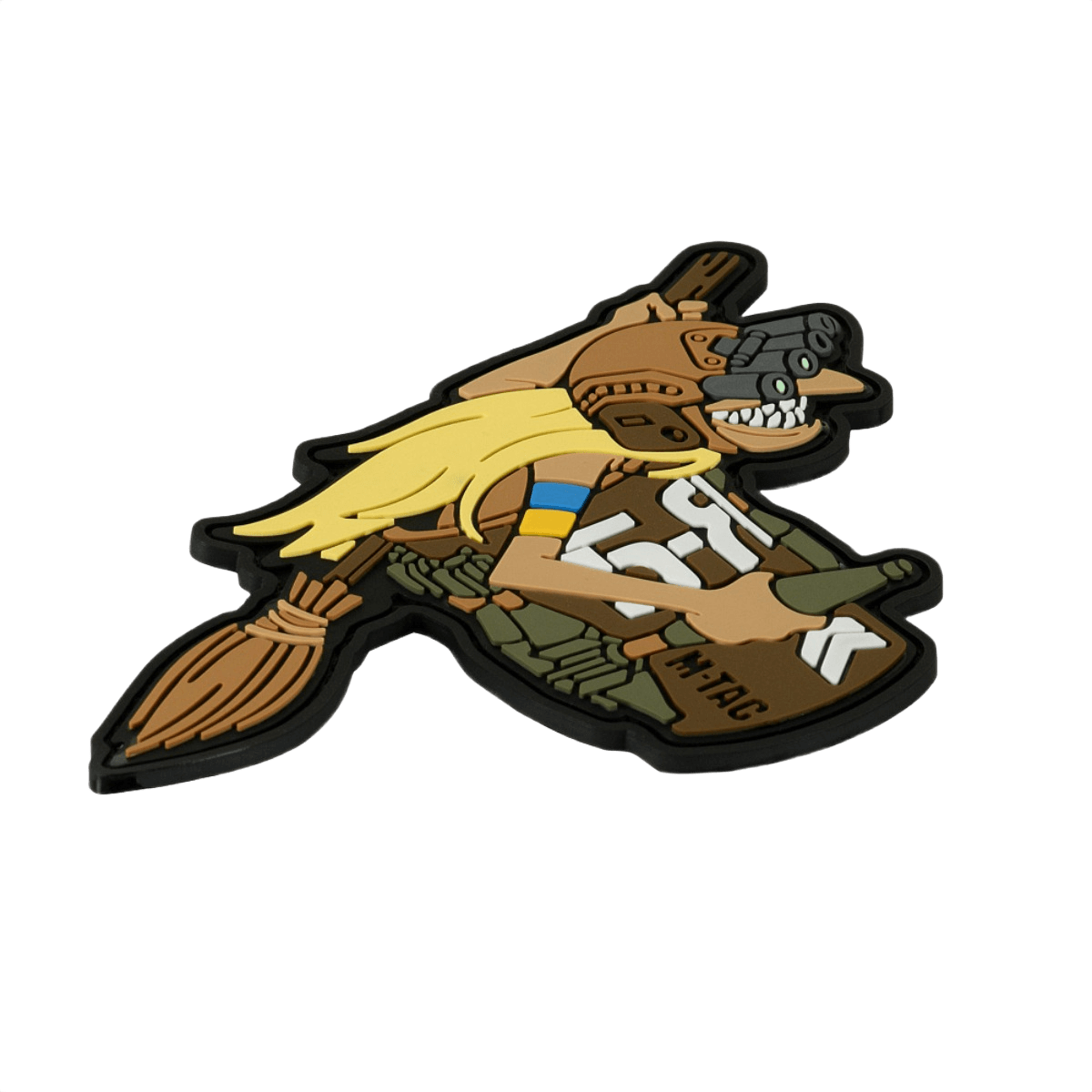 M‑Tac Patch Baba-Yaga Horizontal med 3D-effekt, viser juniorsergent med natkikkert og granater, PVC-materiale, hylder ukrainsk UAV.