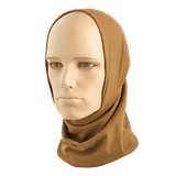 M-Tac Bomuld Tube Scarf som balaclava på mannequin, multifunktionelt tilbehør i 100% bomuld, velegnet til aktiv fritid og taktisk brug.