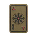 M-Tac Patch Kort Helm of Horror (Broderi) med vikingetidens Ægishjálmur symbol, broderet på Cordura 500D, holdbar og slidstærk.