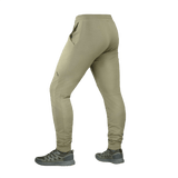 M-Tac Bukser Stealth Active i beige, set bagfra, viser komfortabel pasform med elastiktalje og lommer til løb og hverdag