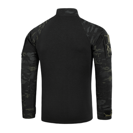 M-Tac Combat Shirt Gen.II Pro NYCO Extreme i Black Multicam®, holdbare og brandsikre materialer, ideel til taktiske miljøer.