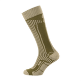 M-Tac Coolmax 75% Lange Sokker i olivengrøn farve, designet til maksimal komfort og termoregulation, hos daglig brug og lange perioder i skoene.