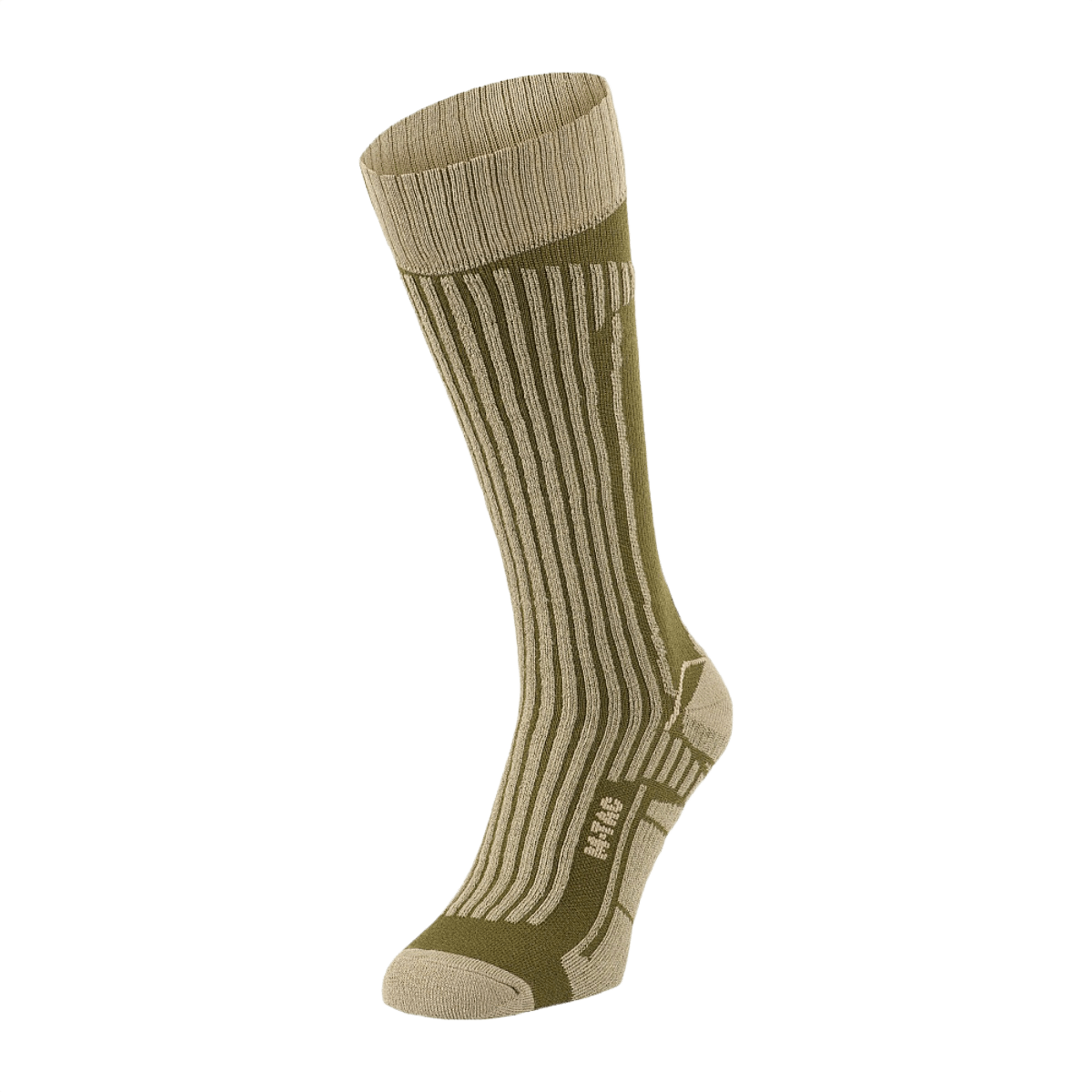 M-Tac Coolmax 75% Lange Sokker i olivengrøn, designet til komfort og termoregulation.