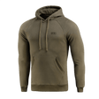 M-Tac Cotton Raglan Hard Hoodie i olivenfarve, 100% bomuld, fleecefor, raglanærmer, kængurulomme, egnet til efterår og vinter.