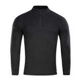 M-Tac Delta Polartec Raglan Jakke i sort fleece til hverdagsbrug og udendørsaktiviteter, med høj krave og halv lynlås.