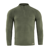 M-Tac Delta Polartec Raglan Jakke i grøn fleece med lynlås, perfekt til hverdagsbrug og udendørs aktiviteter, holdbar og varm.