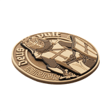 M-Tac Deus Vult 3D PVC Patch med ridder og "Deus Vult" tekst, Velcro fastgørelse, taktisk morale patch til outdoor og militær brug.