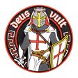 M-Tac Deus Vult 3D PVC Patch taktisk moralemærke med 3D-design og Velcro, ideel til militær, airsoft og udendørs aktiviteter.