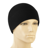 M-Tac Watch Cap Elite Fleece Beanie Hat Slimtex på mannequin, velegnet til taktisk brug og vinteraktiviteter, varm og hurtigtørrende.