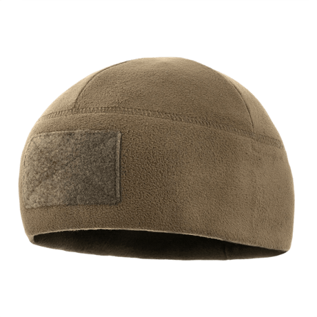 M-Tac Fleece Tactical Watch Cap Beanie m. Patch Panel til taktisk brug, velegnet til koldt vejr, hurtigttørrende materiale, front- og bagpanel.