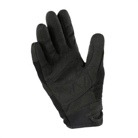 M-Tac Handsker Assault Tactical Mk.6 i syntetisk ruskind med forstærkede kno-pads, perfekt til taktisk beskyttelse og komfort.