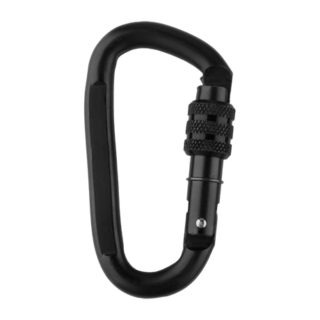 M-Tac Karabinhage 10 cm i 40Cr legeret stål med trapezformet design, ideel til brug med reb og slynger, 2000 kg brudstyrke.