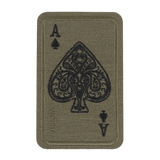 M-Tac Patch Ace Of Spades (Broderi) i holdbar Cordura 500D med Velcro, ideel til tøj, tasken eller taktisk udstyr, 5 x 8 cm