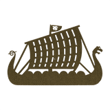 M-Tac Patch Drakkar Laser Cut – Vikingeskib viser et dragevikingeskib, lavet af Cordura 500D med Velcro fastgørelse, ideel til taktisk brug.