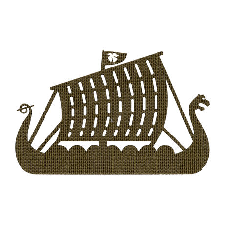 M-Tac Patch Drakkar Laser Cut – Vikingeskib viser et dragevikingeskib, lavet af Cordura 500D med Velcro fastgørelse, ideel til taktisk brug.