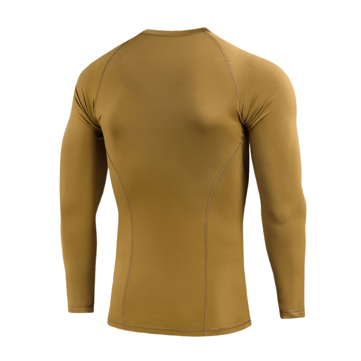 M-Tac Level I Polartec Thermal Shirt i brun farve, termoregulerende baselayer med Power Dry® materiale, anatomisk pasform og flade sømme.