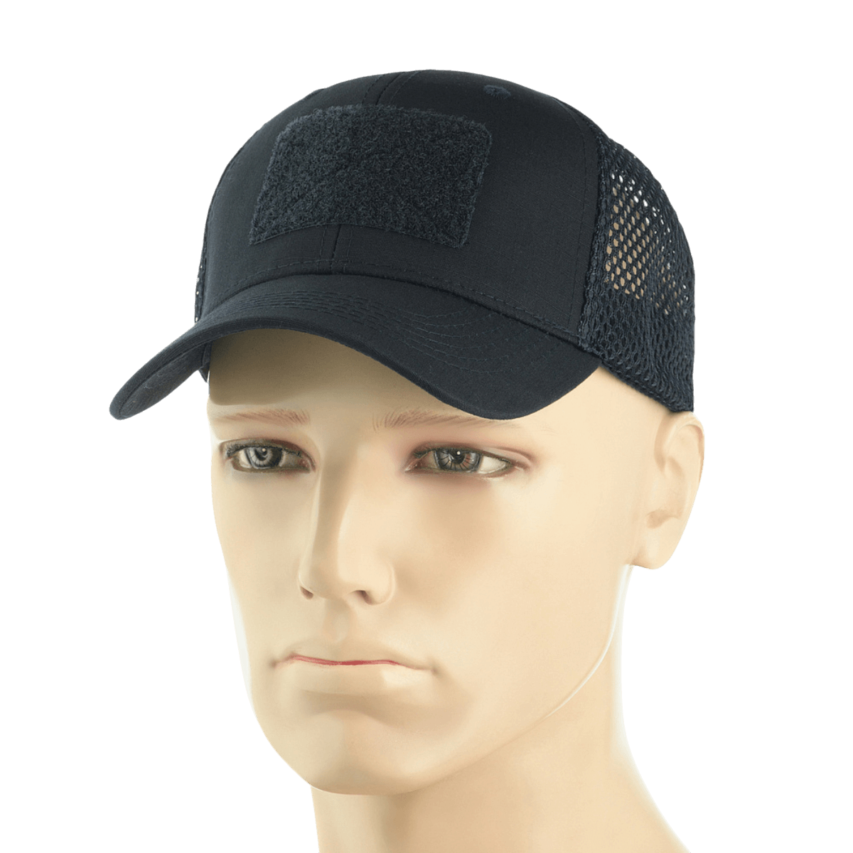 M-Tac Mesh Flex Ripstop Baseball Cap med Velcro i sort med god ventilation og holdbar ripstop front.