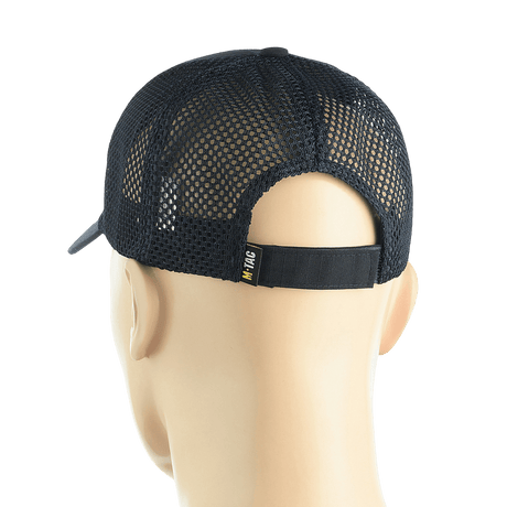 Bagside af M-Tac Mesh Flex Ripstop Baseball Cap med justerbar Velcro-strop og mesh-paneler for god ventilation.