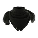 M‑Tac Mesh Tørklæde i sort, let og multifunktionelt design, ideel som camouflage eller til daglig brug, lavet af åndbart HB mesh materiale.