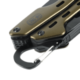 M-Tac Multiværktøj Type 5 i rustfrit stål med krog og tang, ideel til udendørs eventyr og daglig brug.