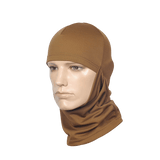 M-Tac Sweating Ninja-Balaclava i brun polyester, designet til at beskytte mod støv og holde huden tør under udendørs aktiviteter.