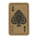 M-Tac Patch Ace Of Spades (Broderi) i Cordura 500D med Velcro, broderet design i farver, egnet til tøj eller taktisk udstyr.