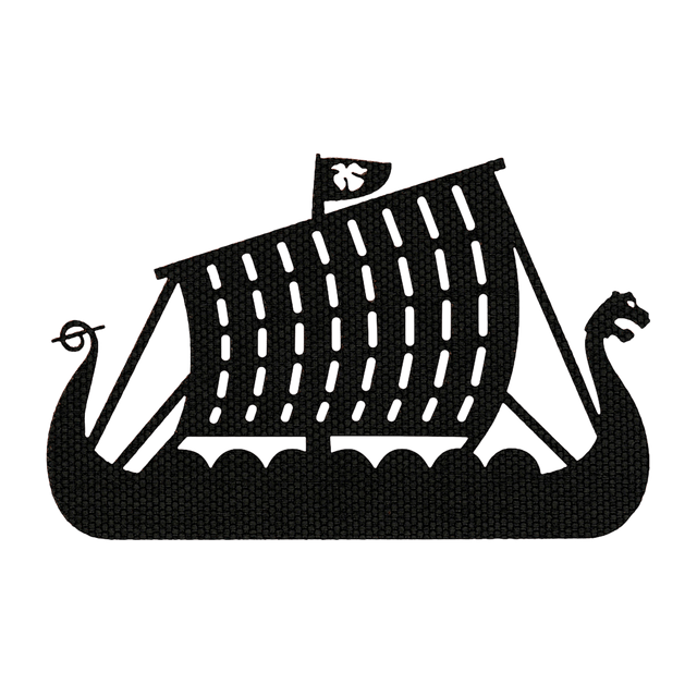 M-Tac Patch Drakkar Laser Cut – Vikingeskib, Cordura 500D, perfekt til uniform eller taske, viser det ikoniske Drakkar skib.