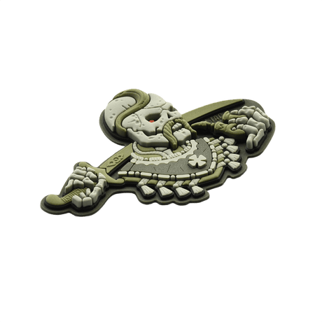 M-Tac Patch You Only Die Once 3D PVC, sleeve patch i 3D PVC materiale, med krokodille motiv, monteret med velcro til taktisk udstyr.