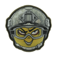 M-Tac Patch Emoji #23 i PVC med 3D-effekt. Taktisk morale patch med Velcro til tøj og udstyr. Sjov emoji-design, 6.5 x 6.5 cm.